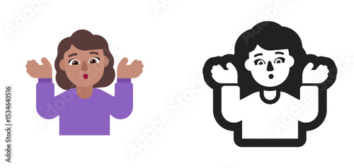 Person Raising Hands Purple Shirt Medium Skin