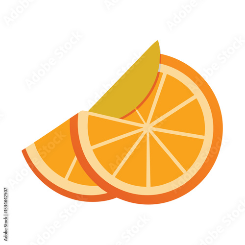 Vibrant Orange Slices Juicy Citrus Fruit Illustration