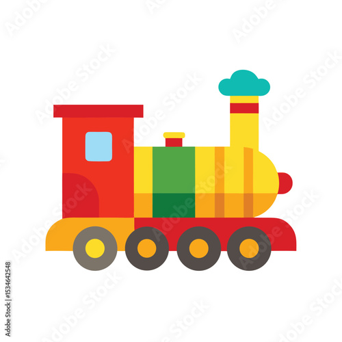 Colorful Toy Train Illustration A Delightful Design for Kids