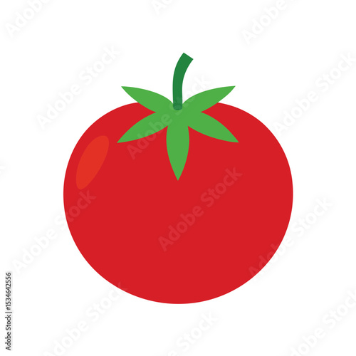 Vibrant Red Tomato A Fresh and Juicy Vector Illustration