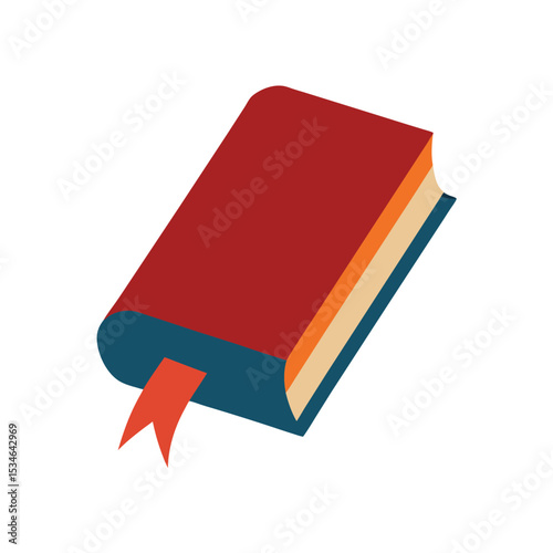 Discovering Knowledge A Colorful Book Icon Illustration