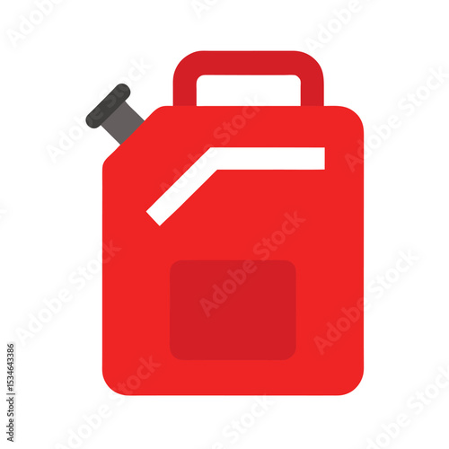 Red Gas Can Icon Fuel Container Graphic for Websites and Apps