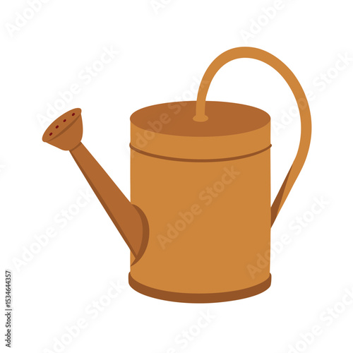 Rustic Brown Watering Can Perfect for Gardening and Plant Care