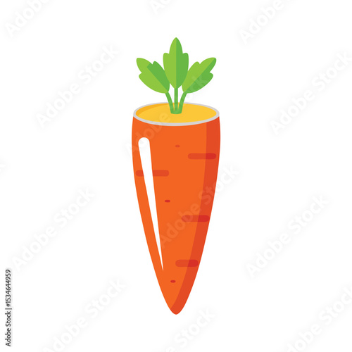 Vibrant Carrot Illustration Fresh, Healthy, and Delicious Vegetable Graphic