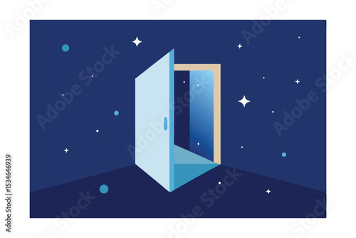 Open Door to New Opportunities A Night Sky of Possibilities