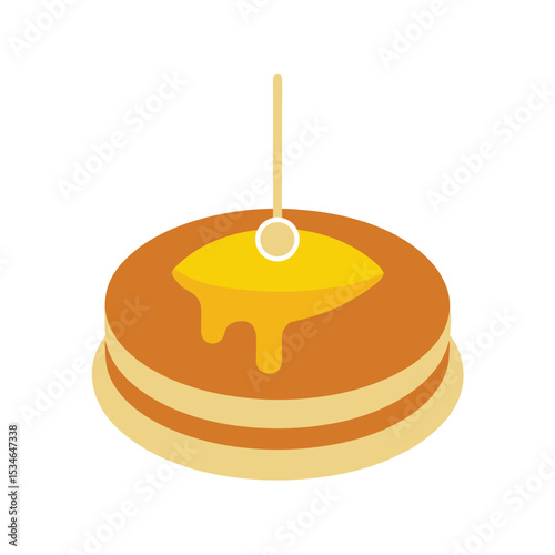 Delicious Golden Pancakes Drizzled with Honey A Sweet Treat