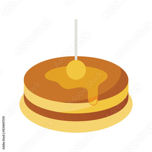 Delicious Pancakes Drizzled with Honey A Sweet Treat for Breakfast