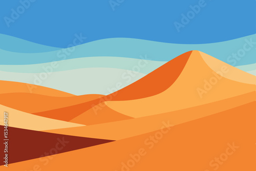 vector illustration of desert landscape