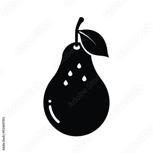 Juicy Pear A Simple Vector Illustration of a Ripe Pear Fruit