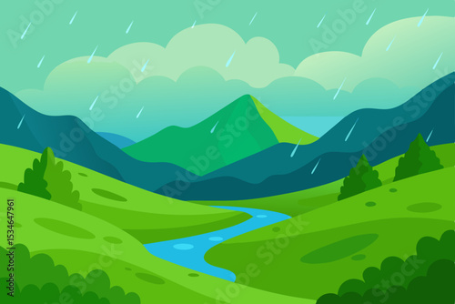 mountain landscape with mountains