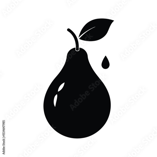 Juicy Pear Icon A Simple Vector Illustration of Fresh Fruit