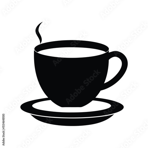 Warmth and Comfort A Simple Illustration of a Steaming Cup of Tea or Coffee