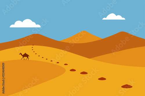 camel in the desert