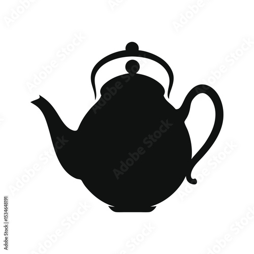 Elegant Teapot Silhouette A Classic Icon of Brewing and Relaxation