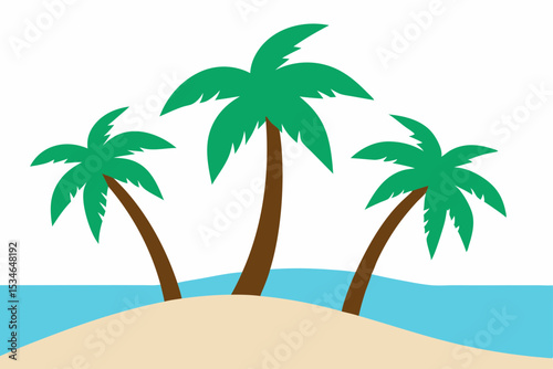 palm tree on a tropical beach