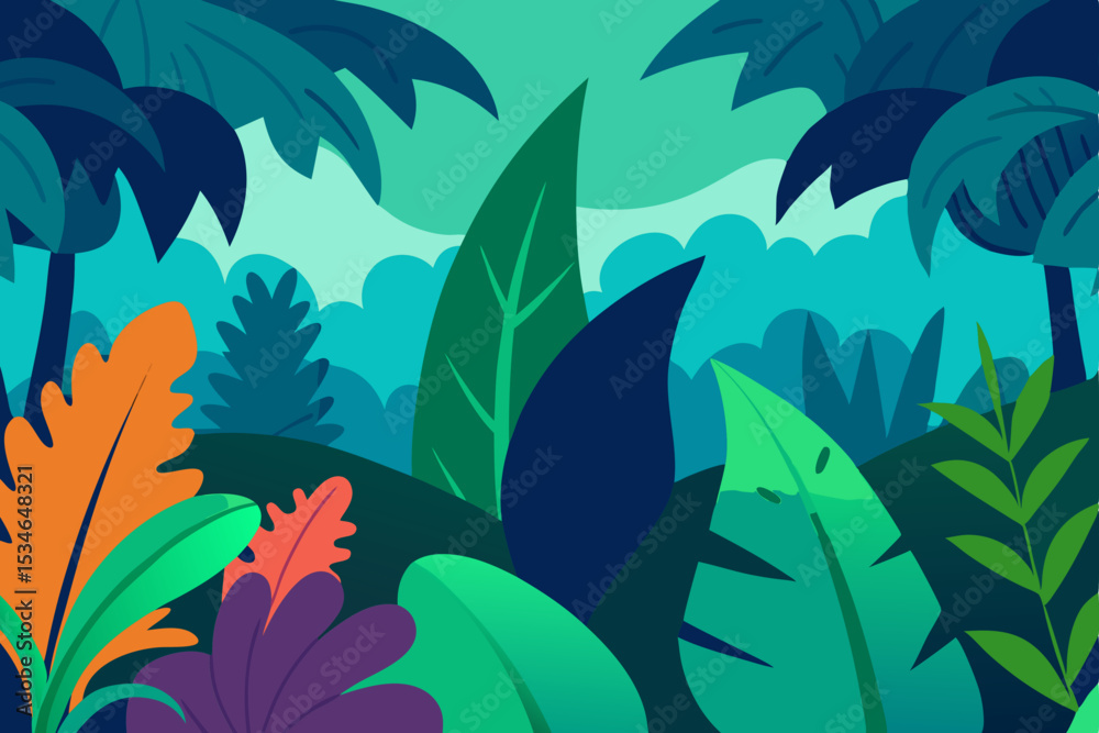 Fototapeta premium seamless background with leaves