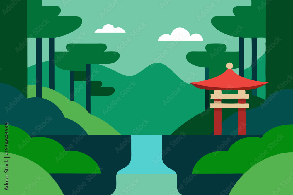 Naklejka premium vector illustration of a house