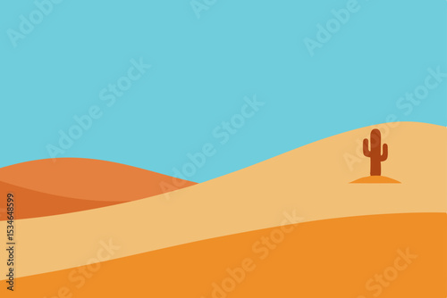 Sun-kissed desert landscape at sunset, with sand dunes, a lone tree silhouette, and distant mountains under an orange sky, evoking travel and nature