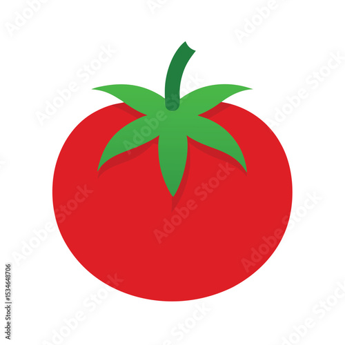 Vibrant Red Tomato A Fresh and Juicy Vector Illustration