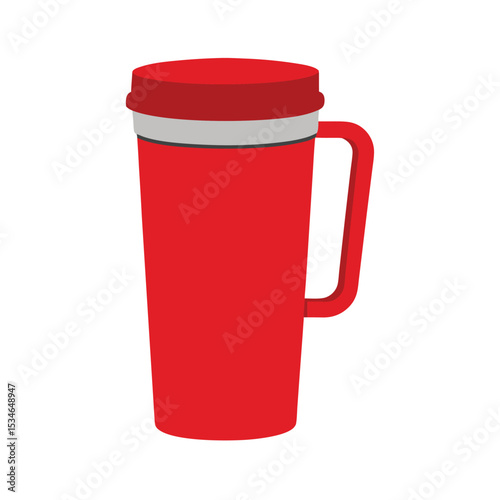 Red Travel Mug Portable Coffee Cup for On-the-Go Enjoyment