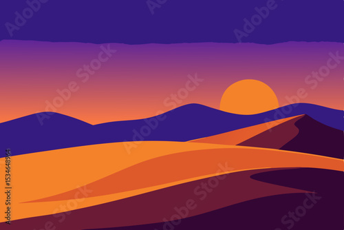 Golden morning mist over mountain peaks at sunrise