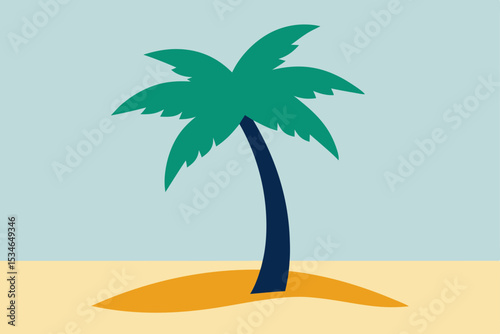 Tropical beach paradise with sun-kissed sand, swaying palm trees, and an endless turquoise sea, perfect for a summer holiday escape