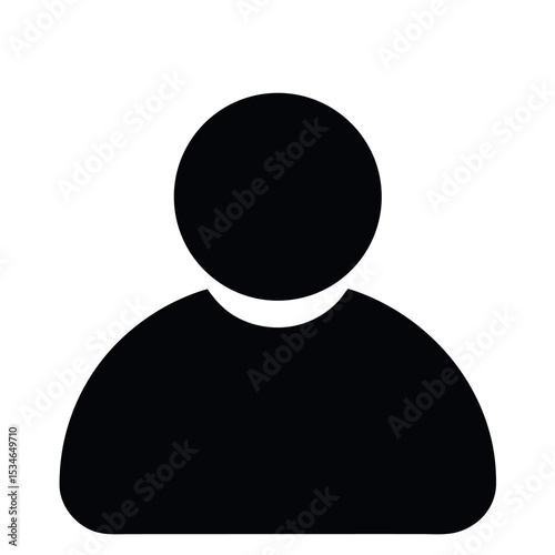 Simple, minimalist vector silhouette icon of a person. Ideal for avatars, identity graphics, signage, UX/UI design, profile icons, and clean modern branding projects.

