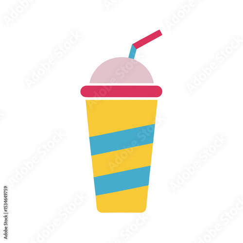 Refreshing Summer Drinks Iced Beverage in Colorful Cup