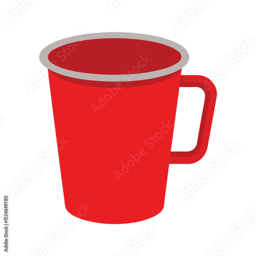 Red Plastic Mug A Simple and Versatile Drinkware Design