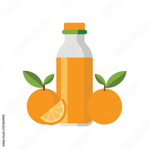 Refreshing Orange Juice Bottle A Burst of Sunshine in Every Sip