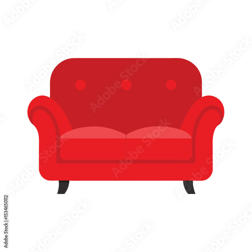 Classic Red Sofa Comfortable Living Room Furniture Design