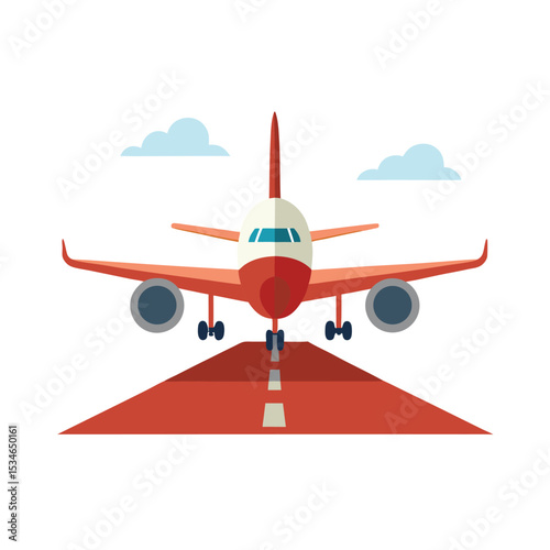 Airplane Taking Off A Stunning Illustration of Air Travel and Aviation