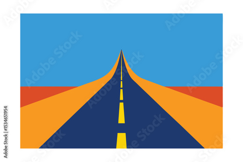 Aspiring Journey Open Road Ahead, Endless Possibilities
