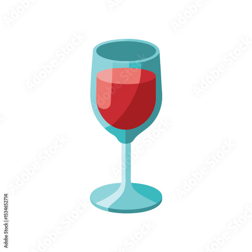 Elegant Red Wine Glass A Delightful Sip of  Crimson Liquid