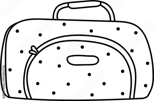 Polka Dot Travel Bagsuitcase Sketch