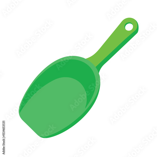 Green Plastic Scoop Perfect for Pet Food, Coffee Beans, or Small Items