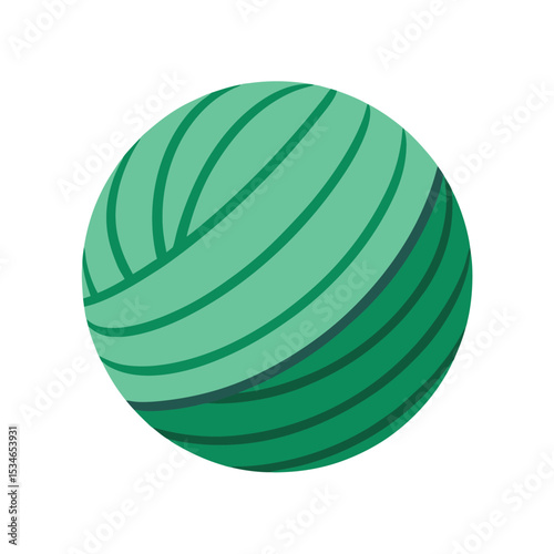 Green Yarn Ball A Perfect Image for Knitting and Crochet Projects