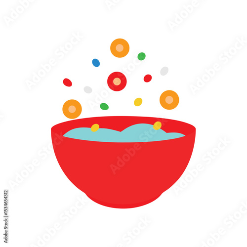 Colorful Cereal Bowl A Delightful Burst of Morning Joy