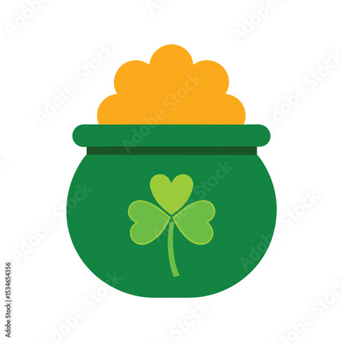 Leprechaun's Gold A Pot of Luck and Irish Charm Illustration