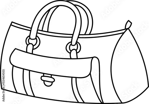 Handbag Line Drawing