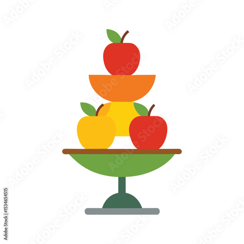 Colorful Fruit Arrangement Apples, Oranges, and a Stylish Display