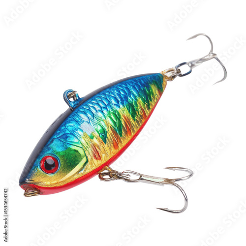 Vibrant Multicolored Fishing Lure Close-up