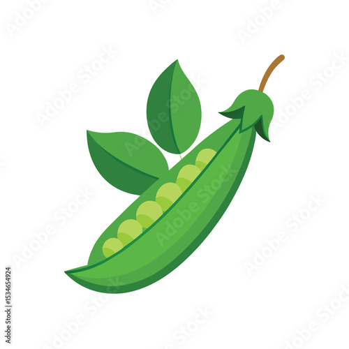 Fresh Green Peas in Pod A Vibrant Illustration of Garden Goodness