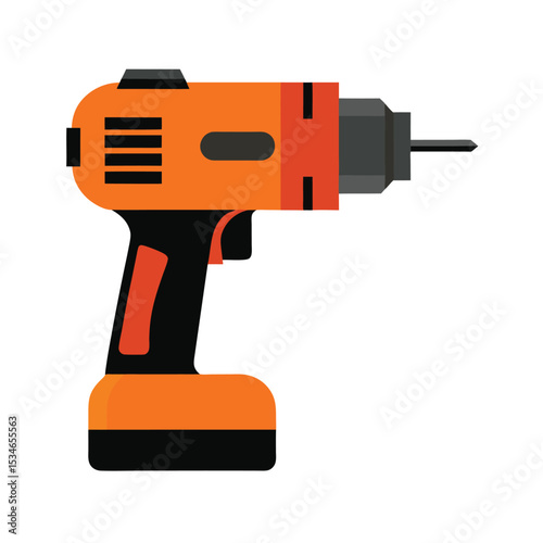 Orange Cordless Drill Powerful Tool for DIY Projects and Home Repairs