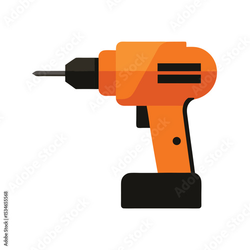 Cordless Drill Power Tool Icon for DIY Projects and Home Repairs