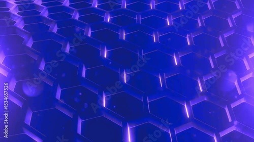 abstract background with blue hexagons
