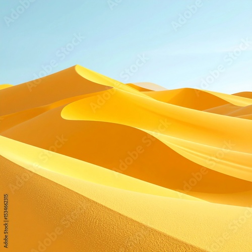 Golden Sand Dunes Under a Bright Blue Sky