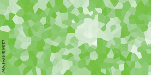 Abstract green mosaic background with various tones of green creating a geometric pattern suitable for websites and print materials offering a modern aesthetic.