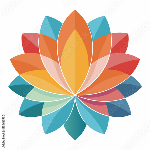 Transparent Petal Layers on White
