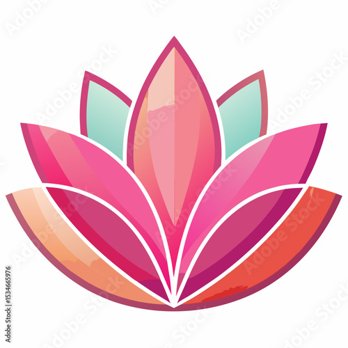 Transparent Petal Layers on White